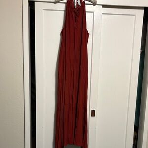 Elegant Red Maxi Dress